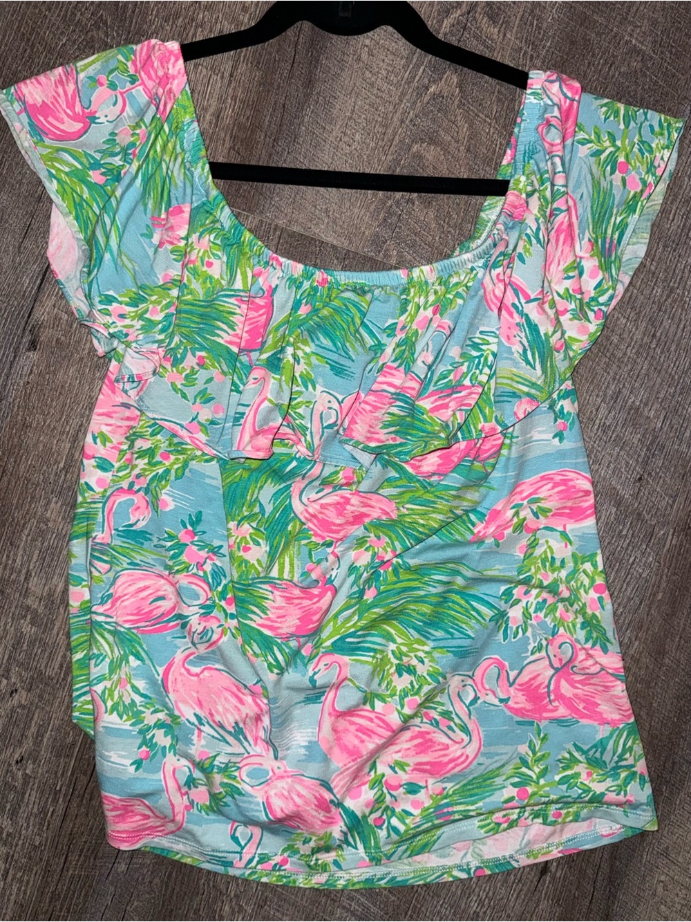 Lilly Pulitzer La Fortuna Flamingo top